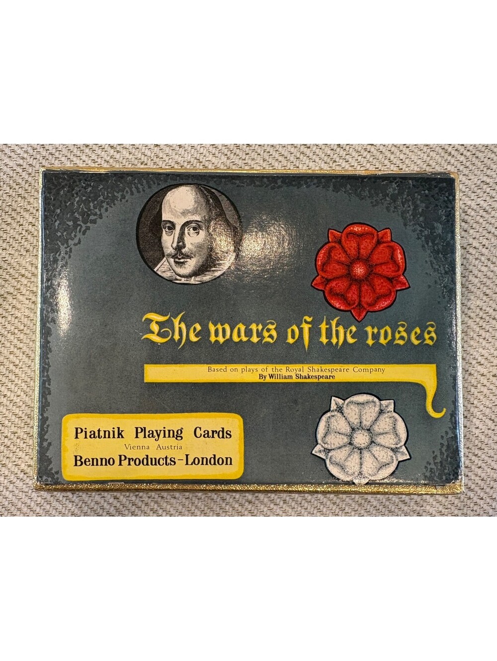 Vintage Piatnik Wars of the Roses Shakespeare Playing Cards Double Deck Austria